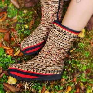 Women's Tribal Vegan Boots, Women's Boots, Tribal Boots, Vegan Boots, Hmong Boots, Hippie Boots, Boho Boots, Gypsy Boots, Ethnic Boots