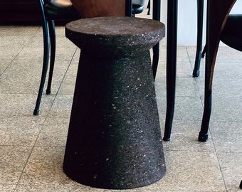 Handmade Eco Friendly Black Cork End Table Or Stool, Eco Friendly Table, Cork Side Stool, Eco Friendly Stool, Rustic Stool, FREE SHIPPING