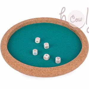 Tablero de póquer de corcho circular, hecho a mano, natural y ecológico, tablero de cartas, tablero de dados, tablero de juegos