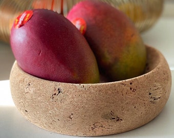 Eco Friendly Small Natural Cork Bark Bowl, Cork Bowl, Rustic Bowl, Small Natural Bowl, Eco Friendly Bowl, Small Fruit Bowl FREE SHIPPING