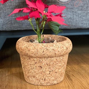 Eco Friendly Natural Cork Planter, Eco Cork Planter, Eco Cork Vase, Rustic Planter, Natural Planter, Cork Planter, Plant Pot, FREE SHIPPING