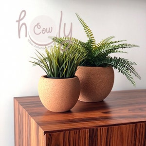 Eco Friendly Natural Cork Planter, Eco Cork Planter, Eco Cork Vase, Rustic Planter, Natural Planter, Cork Planter, Plant Pot, FREE SHIPPING