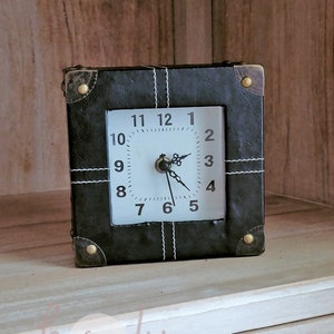 Reloj Mesa Metal Hierro Industrial Elegante Minimal Nórdico