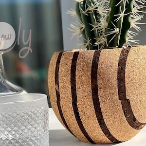 Eco-vriendelijke natuurlijke kurkplanter, eco-kurkplanter, eco-kurkvaas, rustieke plantenbak, natuurlijke plantenbak, kurkplanter, plantenpot, GRATIS VERZENDING
