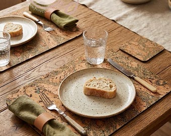 Tovagliette in sughero verde naturale ecologiche 30 cm x 20 cm, tovagliette naturali, tovagliette rustiche, tovaglietta in sughero, tovaglietta ecologica, SPEDIZIONE GRATUITA