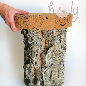 Handgemachter umweltfreundlicher Korkhocker, Korkhocker, Umweltfreundlicher Hocker, rustikaler Hocker, Korkhocker, natürlicher Hocker, rustikaler Tisch, umweltfreundlicher Tisch