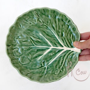 Handmade Ceramic Cabbage Leaf Dish, Ceramic Dish, Cabbage Leaf Plate, Ceramic Leaf Plate, Cabbage Bowl, Ceramic Dish, Cabbage Leaf Bowl