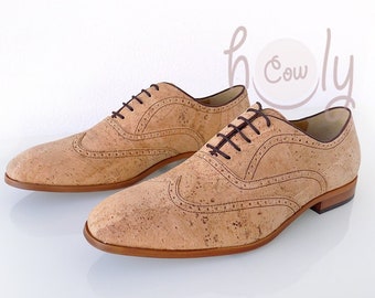 Zapatos Oxford veganos para hombre ecológicos hechos de corcho, zapatos veganos, zapatos Oxford, zapatos ecológicos, zapatos de corcho para hombre, zapatos de corcho, zapatos ecológicos