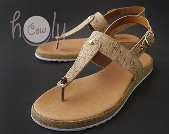 Handmade Eco Friendly Adjustable Sandals Made From Cork, Eco Sandals, Cork Sandals, Eco Shoes, Eco Friendly Womens Sandals, Womens Sandals