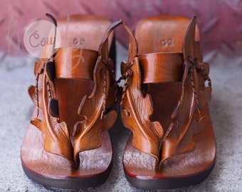 dark brown platform sandals