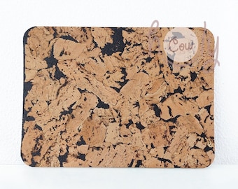 Rectangular Large Natural Eco Friendly Cork Placemats 40cm x 30cm, Rustic Placemats, Cork Placemats, Eco Friendly Placemats, FREE SHIPPING