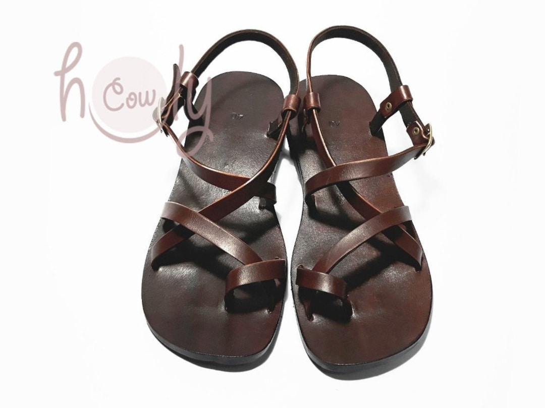 Handmade Brown Leather Sandals, Mens Sandals, Womens Sandals, Mens