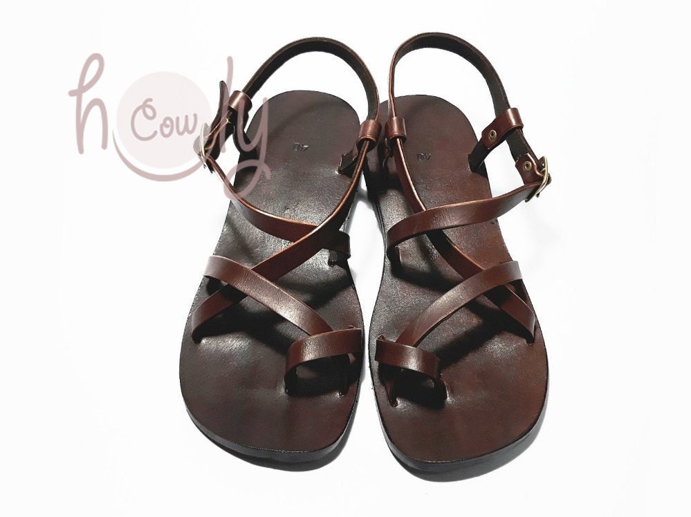 Handmade Brown Leather Sandals, Mens Sandals, Womens Sandals, Mens Leather Sandals, Leather Sandals Women, Mens Brown Sandals, Roman Sandals