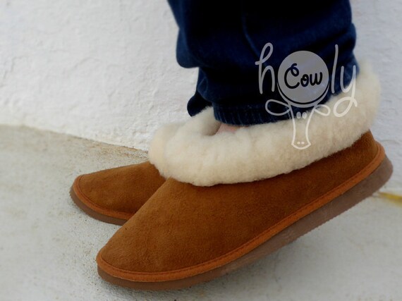Mens sheepskin slippers sale sale