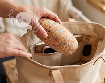 Hard Cork Glasses Case, Eco Friendly Sunglasses Case, Handmade Portuguese Cork, Vegan Eyewear Case, FREE SHIPPING