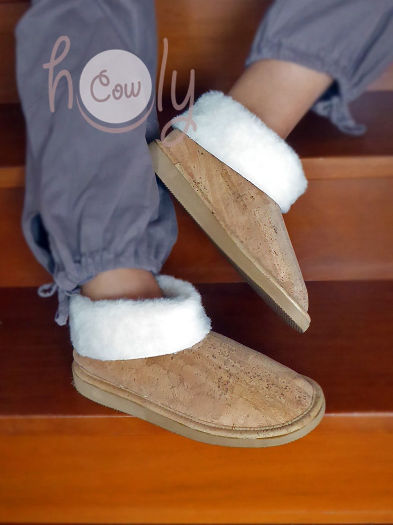Handmade Eco Friendly Womens Slippers Made From Cork Vegan Etsy UK