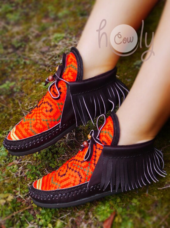 High top top moccasins mens