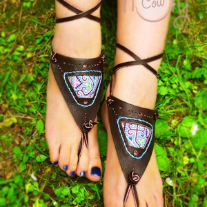 Handmade Tribal Hmong Barefoot Sandals, Leather Sandals, Barefoot Sandals, Mens Sandals, Womens Sandals, Mens Leather Sandals, Yoga Sandals image 5