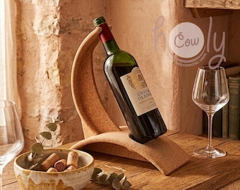 Soporte para vino de corcho natural ecológico, soporte rústico para vino, soporte para vino natural, soporte para vino de corcho, soporte para vino ecológico, ENVÍO GRATIS
