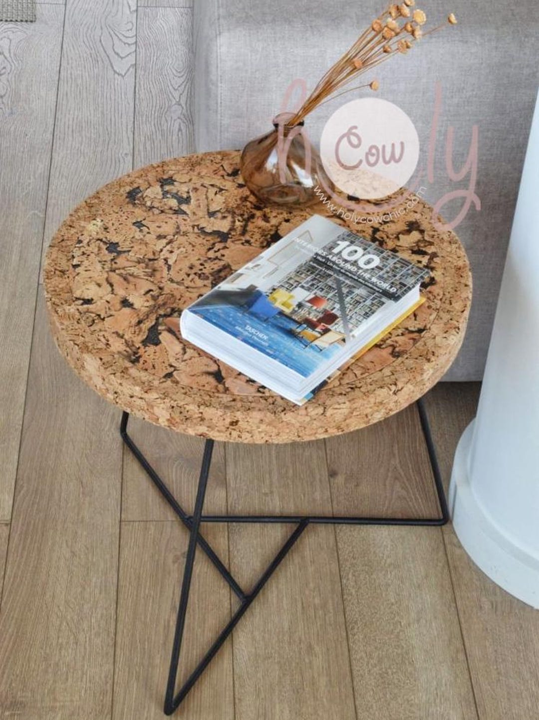 Side Tables Made From Eco Friendly Sustainable Cork With Metal Legs ...