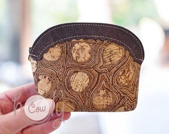 Handmade Eco Friendly Small Brown Vegan Wallet Made From Cork, FREE SHIPPING