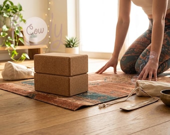 Yoga-Blöcke aus Kork in den Größen 9 "x 6" x 4" oder 9 ""x 5" x 3 "", KOSTENLOSER VERSAND, Made in Portugal."