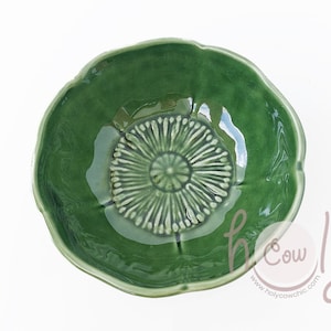 Handmade Ceramic Green Flower Bowl Also Available In All Colors, Ceramic Bowl, Flower Bowl, Ceramic Dish, Ceramic Soup Bowl, FREE SHIPPING
