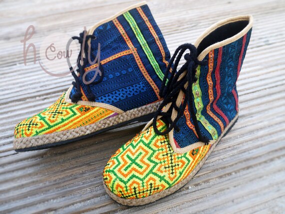 bottes VeganHmong HippieBohojaune bottes femmesbottines bottesbottes femmesTribal cheville femmesbottes Vegan bottes Tribal PkZuXiO