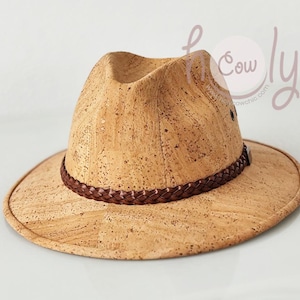 Chapeau écologique fait main en liège, chapeau végétalien, chapeau en liège, chapeau écologique, chapeau femme, chapeau pour homme, chapeau de cowboy, chapeau rustique, chapeau western image 1