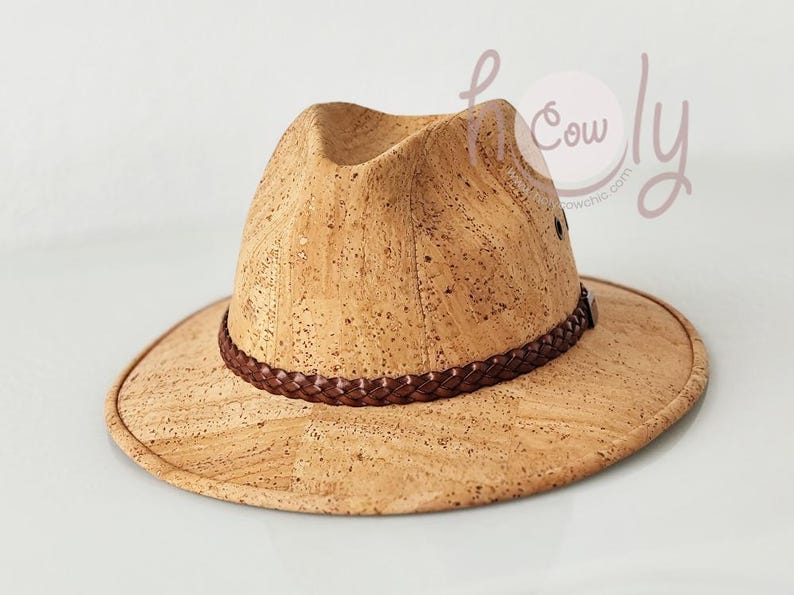 Chapeau écologique fait main en liège, chapeau végétalien, chapeau en liège, chapeau écologique, chapeau femme, chapeau pour homme, chapeau de cowboy, chapeau rustique, chapeau western image 1