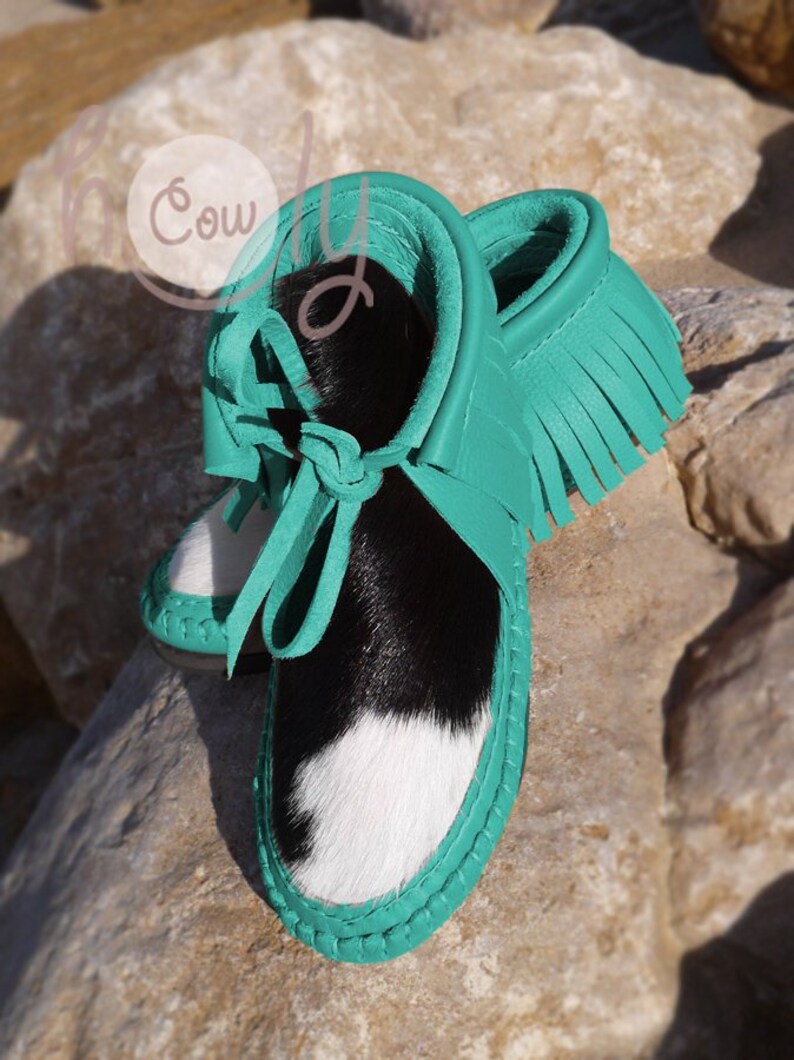 moccasins turquoise