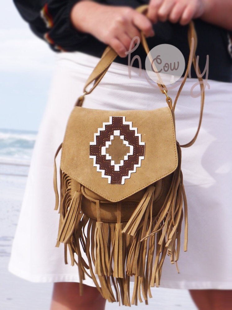 Suede Fringe Bag - Etsy