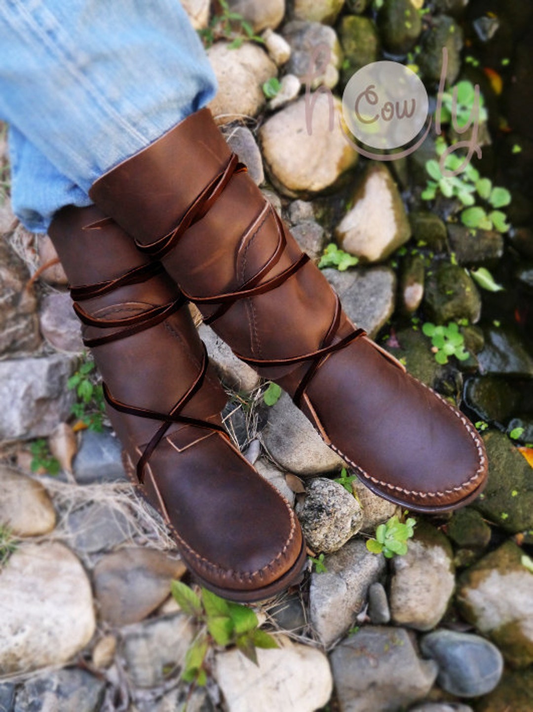 Brown Leather Moccasins Mens Moccasins Womens Moccasins Womens Boho Boots Hippie Boots Handmade Moccasin Viking Boots Cosplay Boots Etsy
