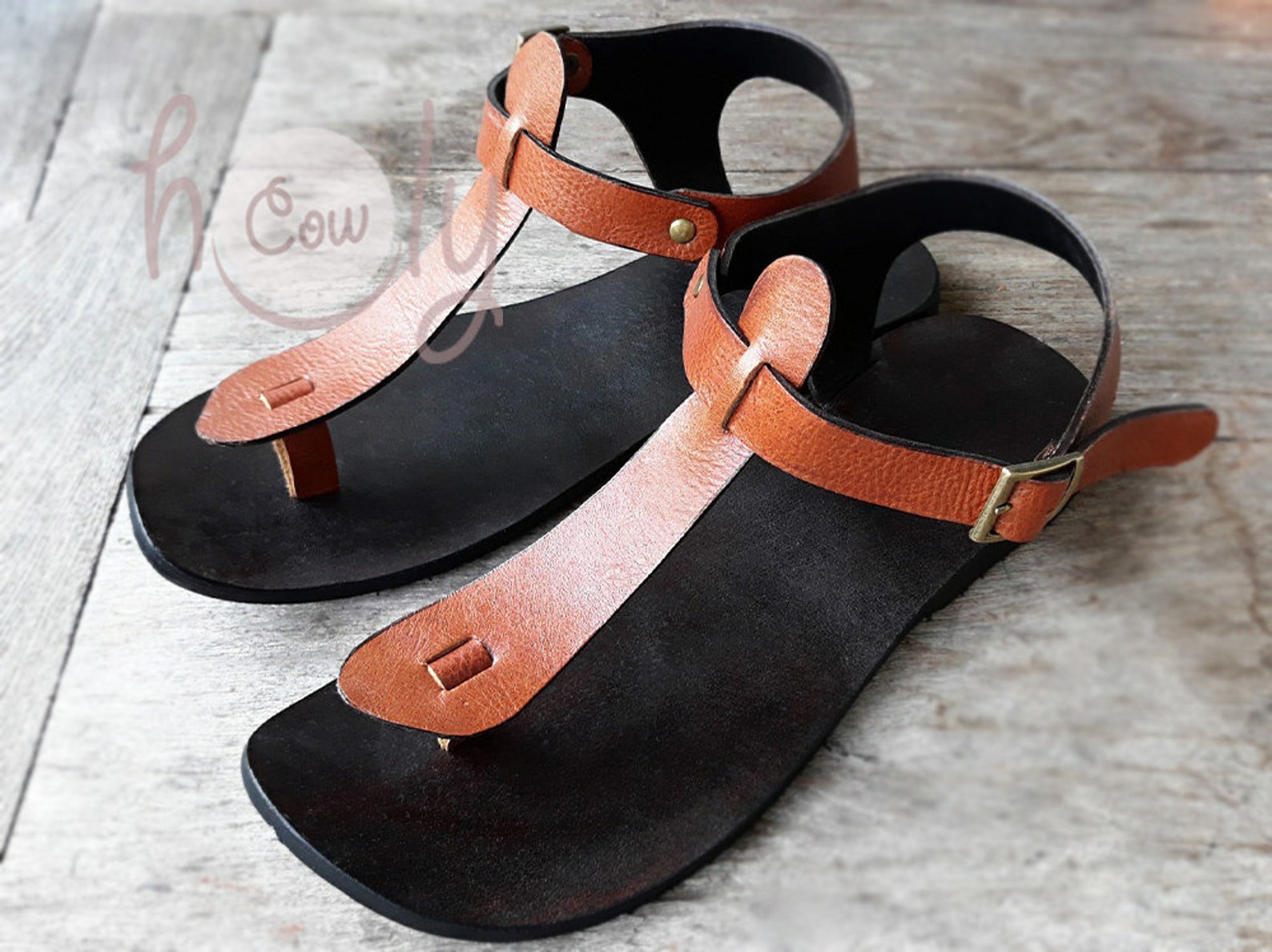 Handmade Brown Leather Sandals Mens Sandals Womens Sandals - Etsy
