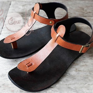 Handmade Brown Leather Sandals, Mens Sandals, Womens Sandals, Mens Leather Sandals, Leather Sandals Women, Mens Brown Sandals, Roman Sandals