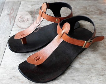 Liam Brown Mens Sandals, Italian Leather Sandals Shoes Liam Brown Mens Sandals, Italian Leather Sandals Shoes - Etsy main image 3
