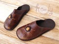 Handmade Brown Leather Shoes With Seashell, Women's Clogs, Men's Leather Sandals, Leather Sandals Women, Women's Shoes, Brown Leather Shoes product logo