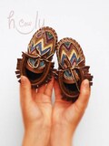 Brown Leather Baby Moccasins, Baby Moccasins, Toddler Moccasins, Infant Moccasins, New Mom Gift, Baby Shower Gift, Baby Boots, Baby Shoes product logo