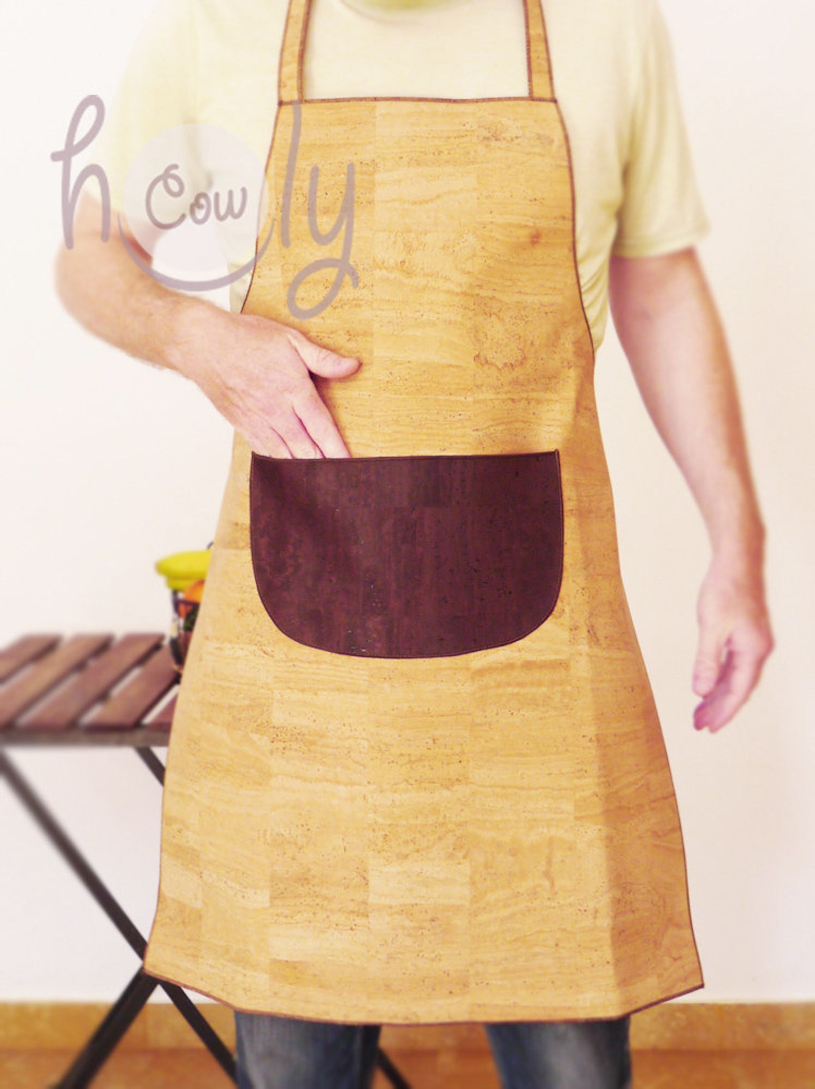 Handmade Eco Friendly Apron Cork Apron Rustic Apron Natural Etsy