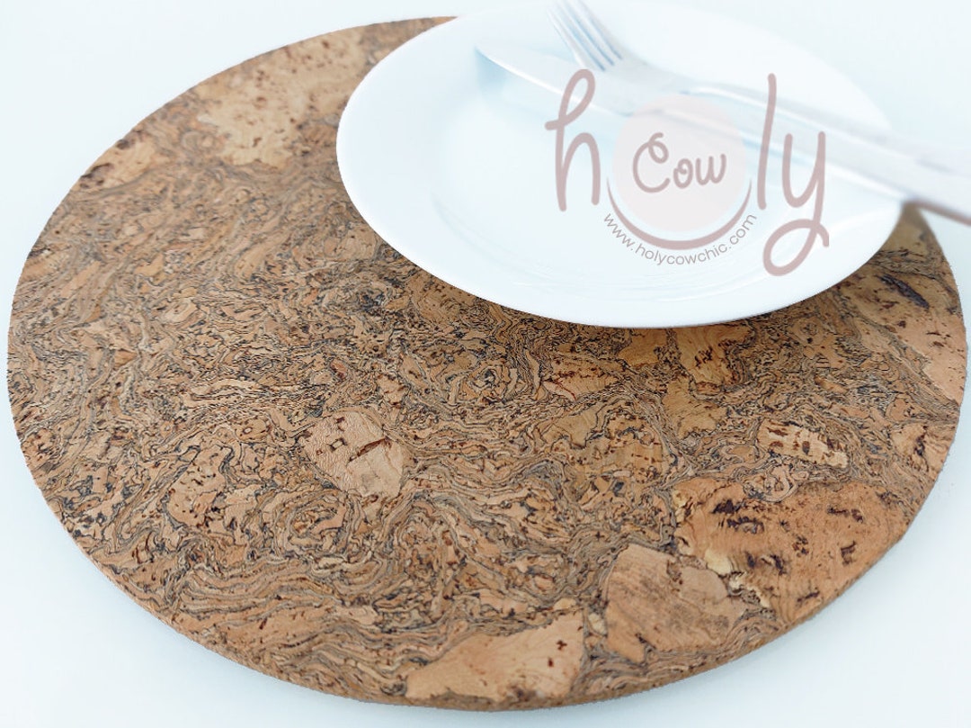Handmade Natural Eco Friendly Cork Placemat, Natural Placemat, Rustic