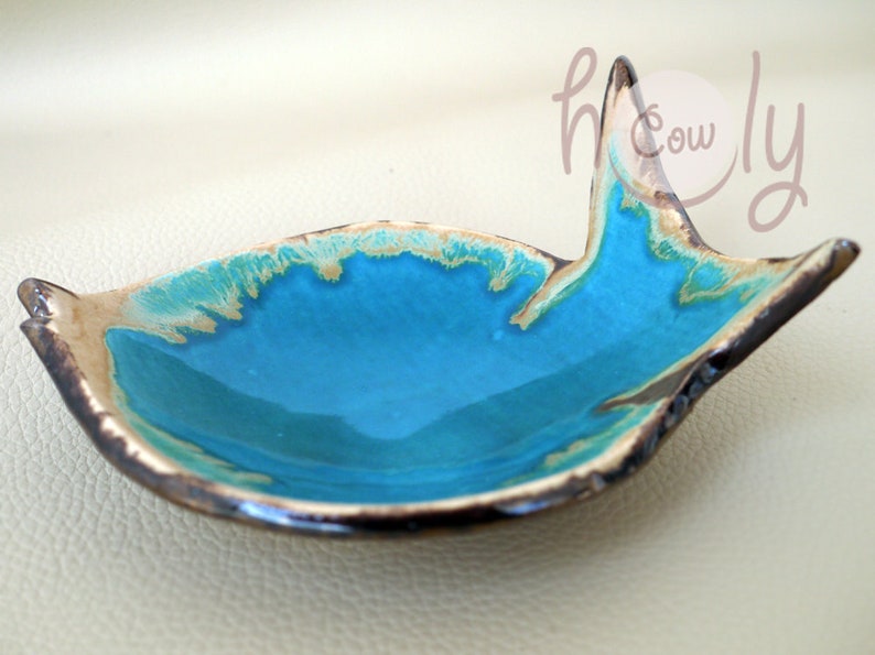 Hand Painted Ceramic With Glass Fish Bowl Etsy