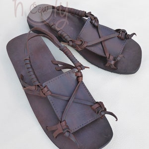 Handmade Brown Leather Sandals Womens Sandals Mens Leather - Etsy