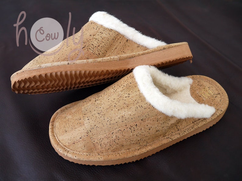 Handmade Eco Friendly Womens Slippers Made From Cork Vegan Etsy UK