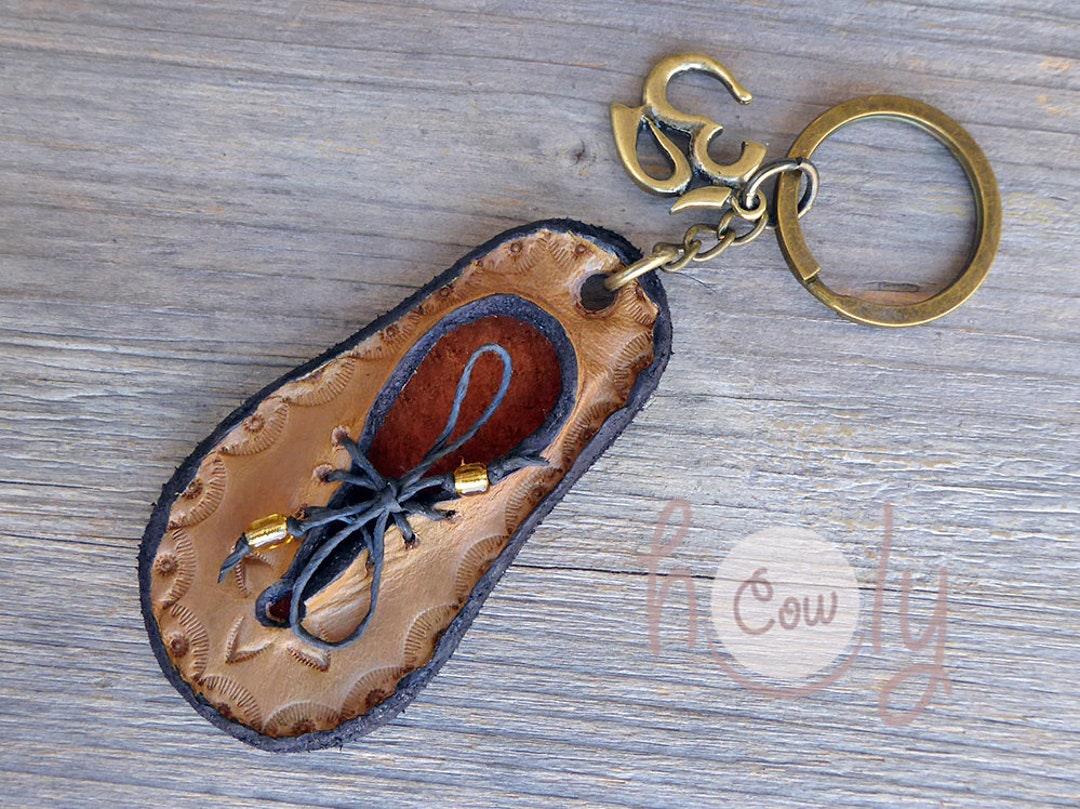 Chihutown 4pcs Leather Keychain, Key Fob Holder, Genuine
