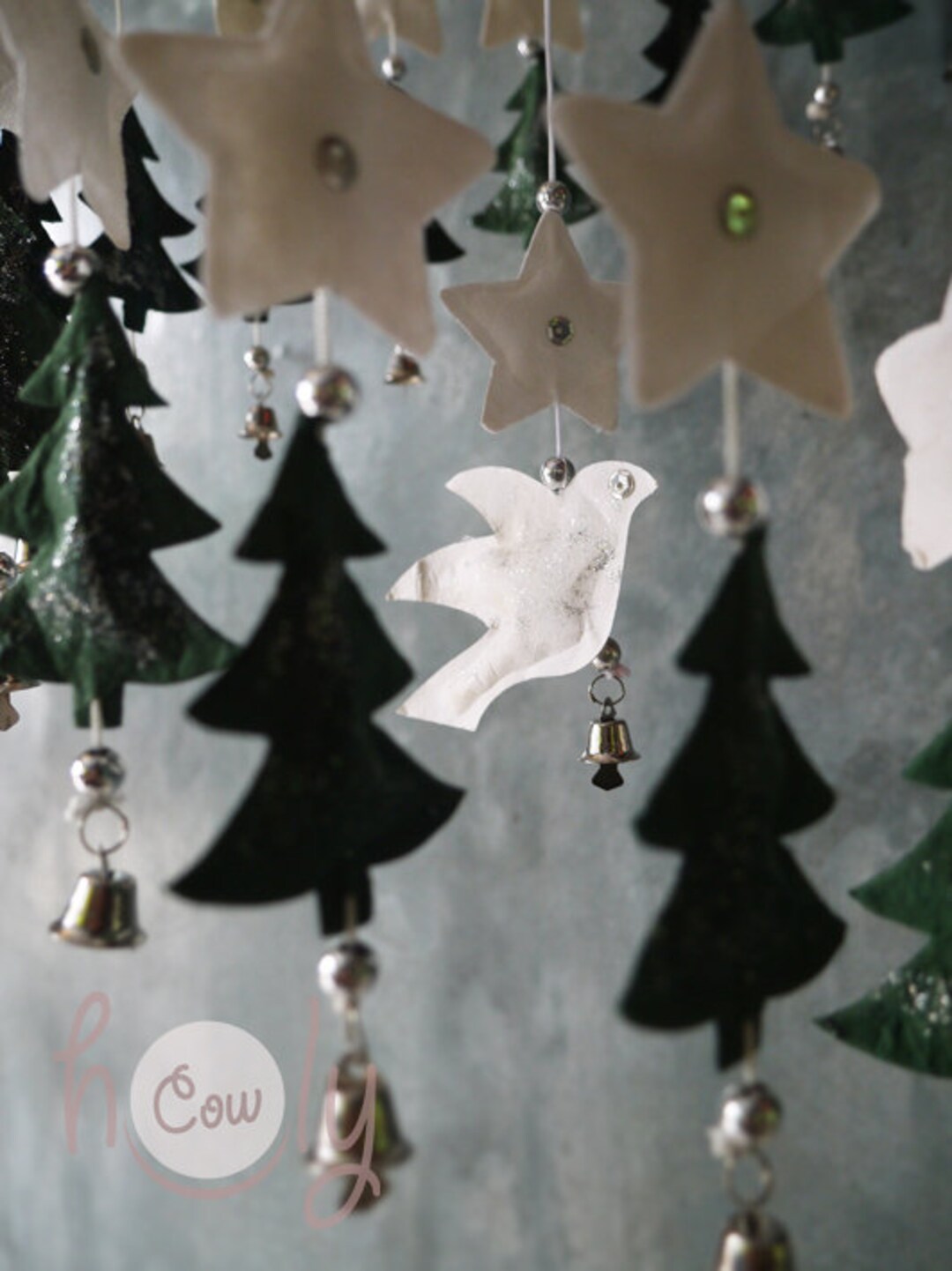 Christmas Hanging Mobile Christmas Decoration Christmas Dove Etsy