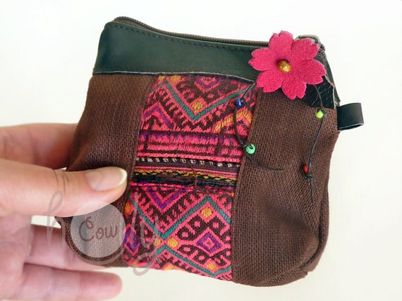 Monedero tribal marrón billetera billetera rosa - España