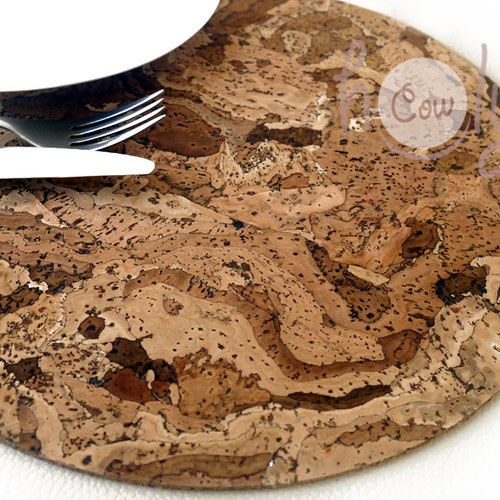 Handmade Natural Eco Friendly Large Cork Placemat Natural Etsy