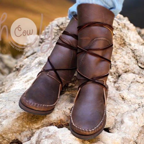 Brown Handmade Womens Moccasins Women's Authentic Native American