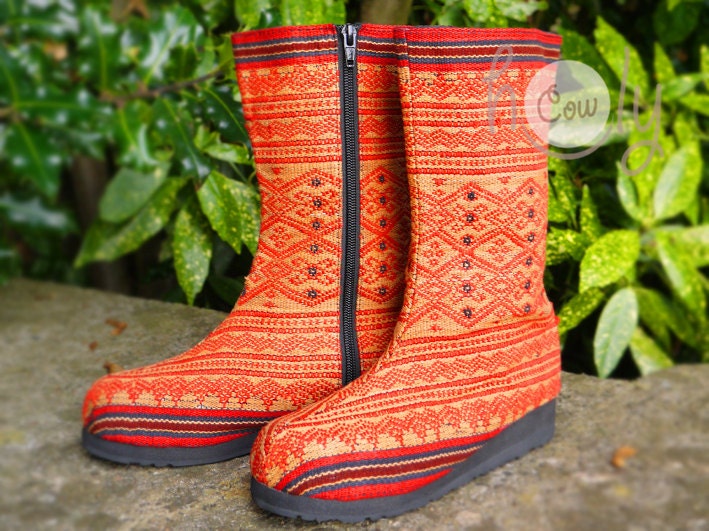 Details about   Tribal Ethnic Pattern Crafted Womens Booties Vegan-Friendly Leather Woman Boots 