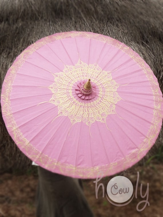 Pink wedding umbrella deals